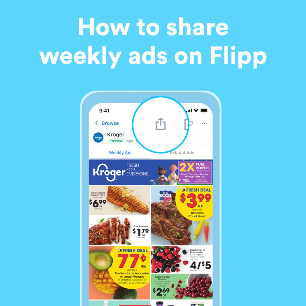 Sharing weekly ads