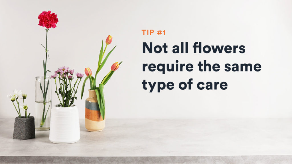 Not all flowers require the same type of care